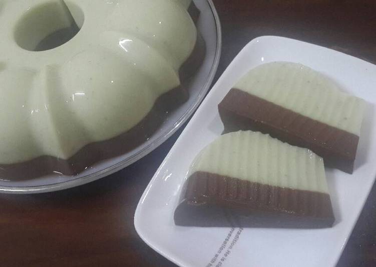 resep makanan Puding Alpukat lapis Coklat