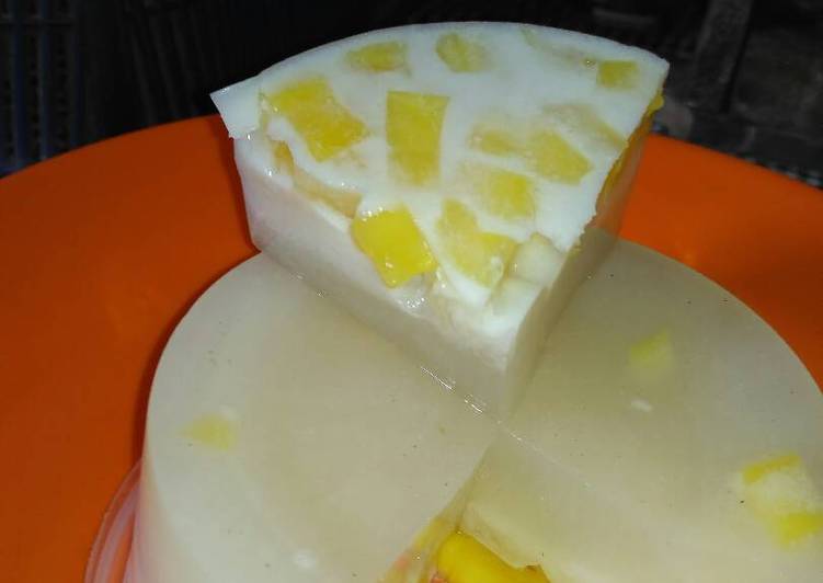 cara membuat Agar agar SaSuKa (santan susu nangka)