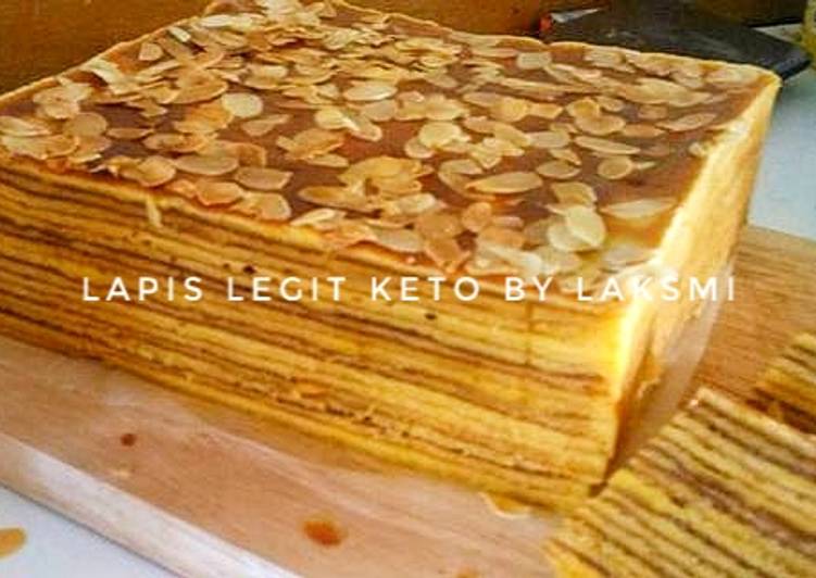 resep makanan Lapis Legit Keto (lapis almond)