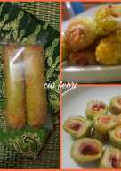 Roti gulung hijau (green bread sushi roll) ala fe' #rabubaru