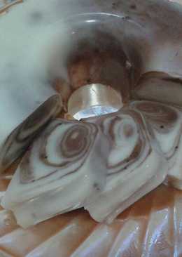 Puding zebra no telur no margarine