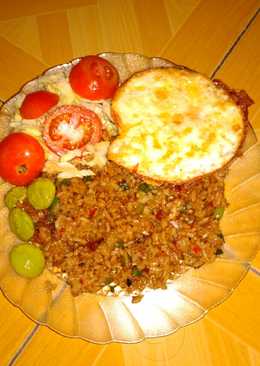 Nasi goreng Petai sederhana