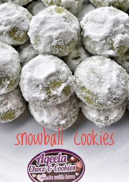 Snowball cookies(putri salju pandan)