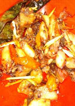 Ikan asin cumi Menu lanjutan Nasi liwet