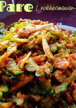 Tumis pare ikan asin