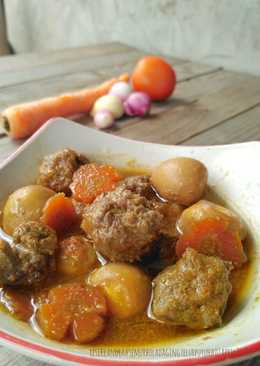 Semur bola daging telur puyuh(#PR_AnekaSemur)