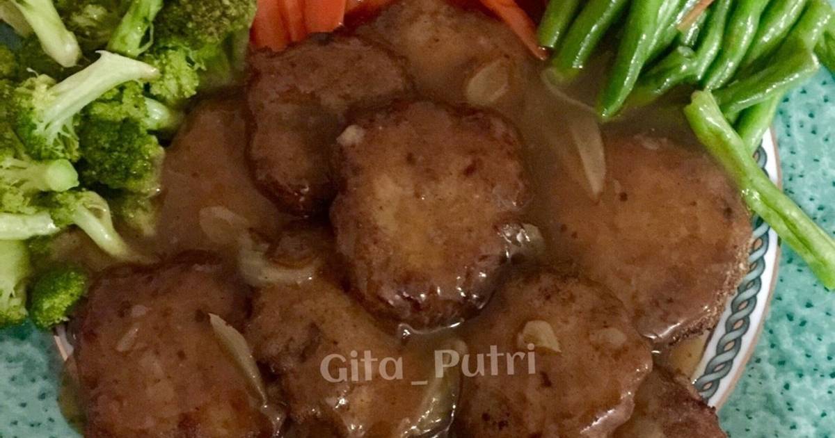 Resep Bistik daging cincang (mixed sapi & ayam), kesukaan semua anak ala Gita Putri