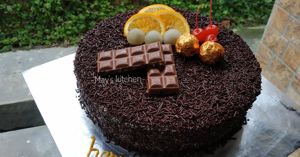 2 486 resep menghias kue  ultah coklat enak dan sederhana 