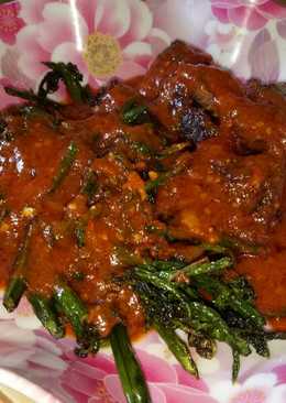 Sambal sarden campur goreng pakis