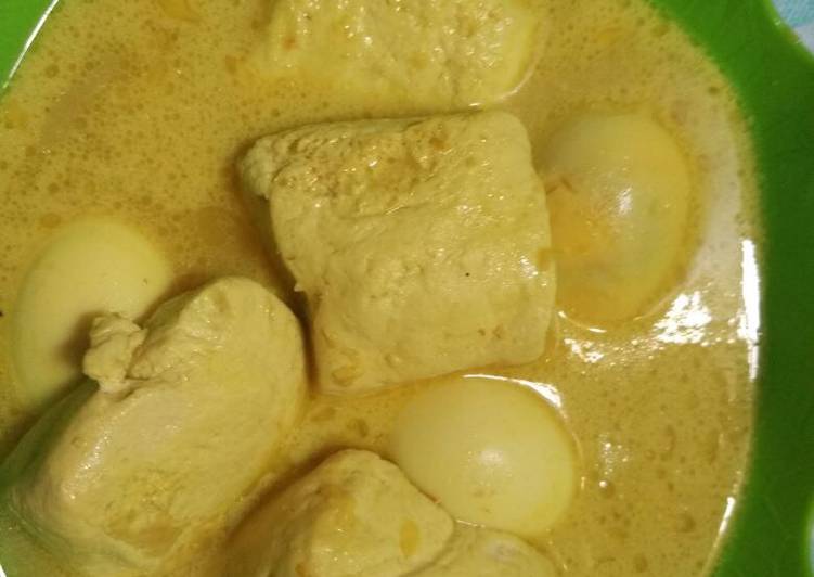 resep lengkap untuk Opor Tahu Telor