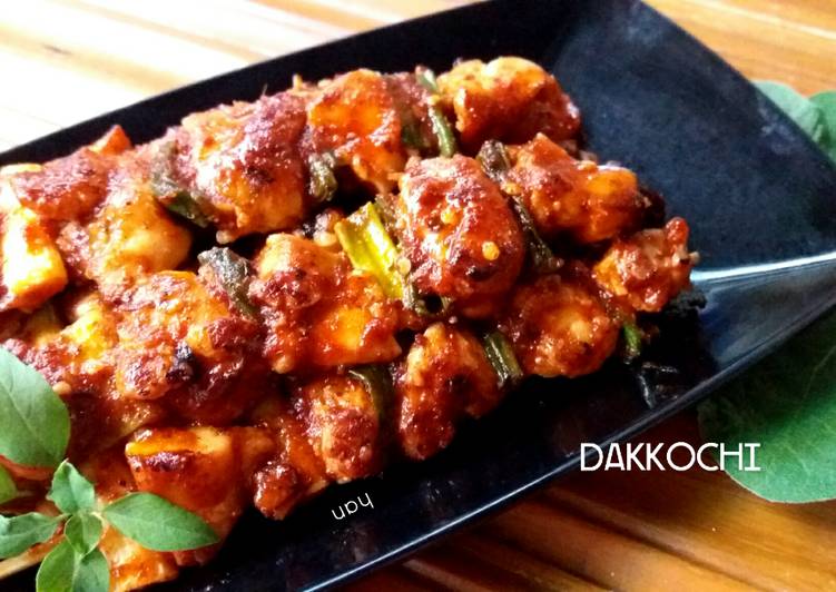 resep lengkap untuk Dakkochi, Sate Ayam a la Korea,  halal version !