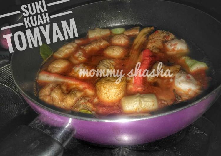 bahan dan cara membuat Suki kuah tomyam ala2