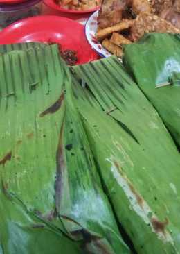 Nasi bakar teri sederhana