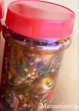 Cumi asin sambal hijau botol