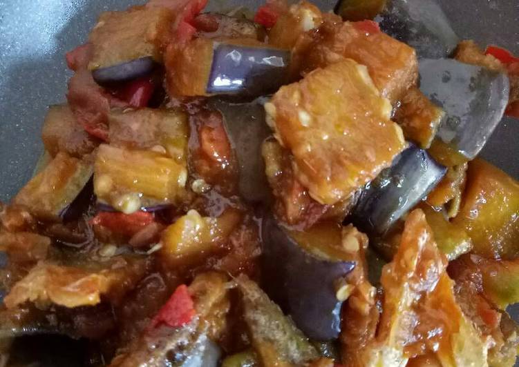 gambar untuk resep makanan Terong balado+ikan asin kriuk