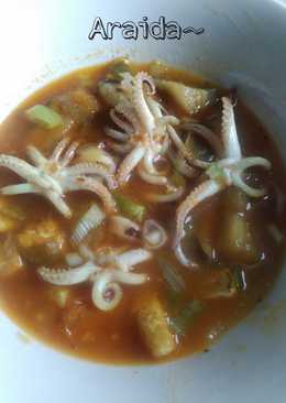 Cumi terong saus padang