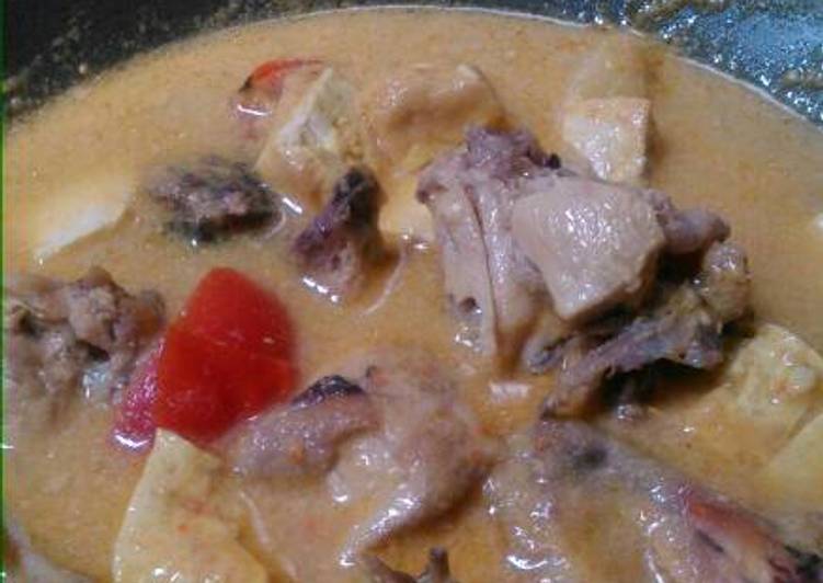 resep makanan Opor ayam tahu kentang