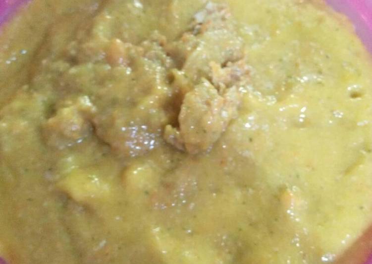 resep masakan MPASI 8m+ Bubur OKWBT~Oat Kabocha Wortel Brokoli Tempe
