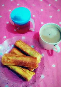 Pisang Coklat Gulung Roti Tawar