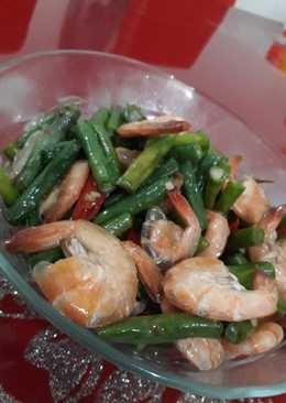 Tumis kacang panjang udang