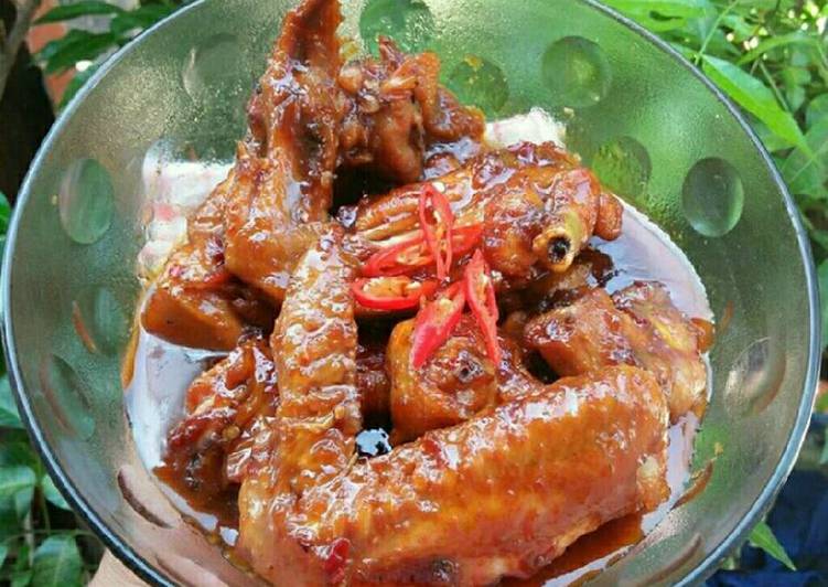 resep lengkap untuk Sayap Pedas Asam Manis