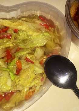 Tumis pedas sawi putih