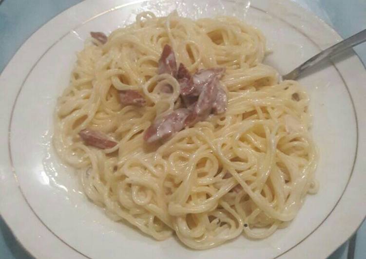 gambar untuk resep makanan Spaghetti carbonara sederhana ala2x