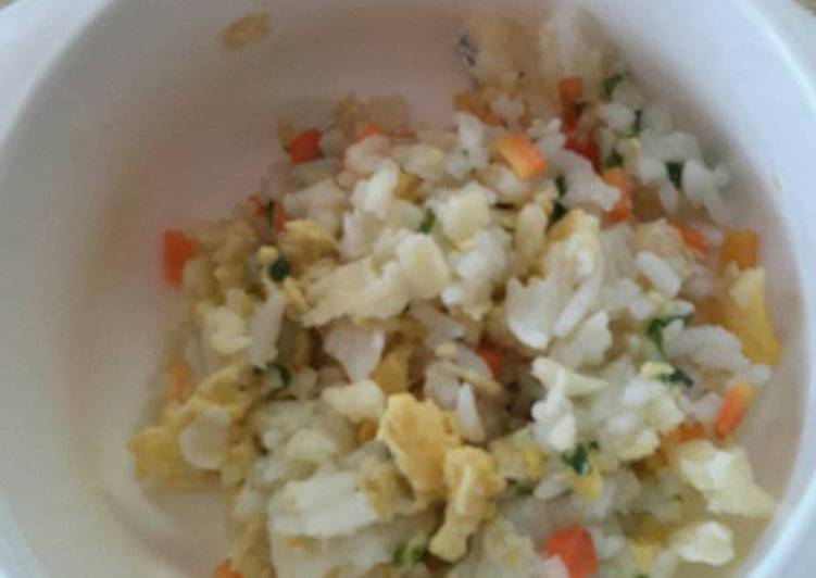 cara membuat Nasi tim sayur telur ayam kampung
