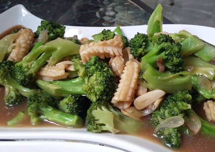 resep Brocoli seafood cah garlic ala bunda jkb