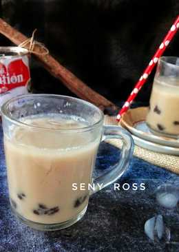 27. Milk tea w/ homemade pearl bubble