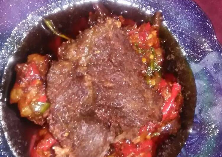 Resep Gajeboh daging balado yummi Kiriman dari RIe PRincess Chaniaghoo