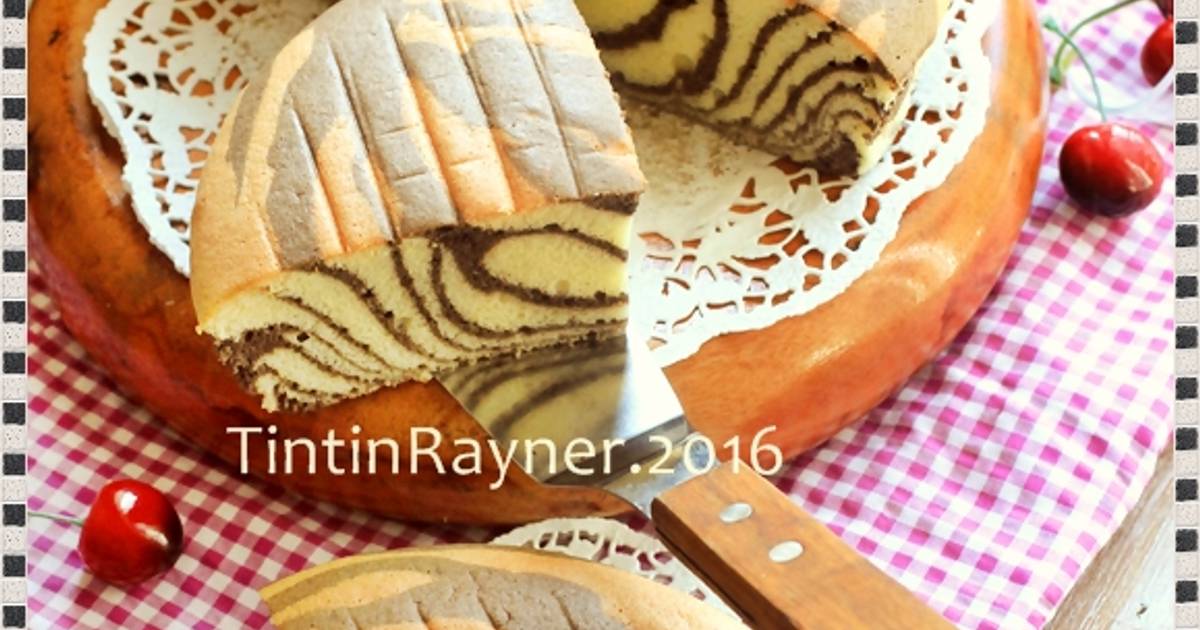 Resep Ogura Cake Zebra with Coconut Milk Resep Ogura Cake Zebra with Coconut Milk