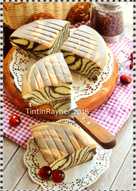 Ogura Cake Zebra with Coconut Milk