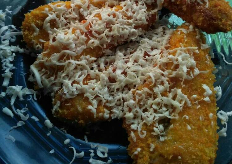 resep lengkap untuk Pisang goreng kipas coklat putih