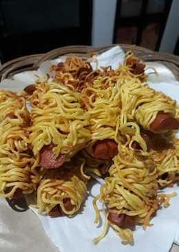 Sosis mie gulung goreng