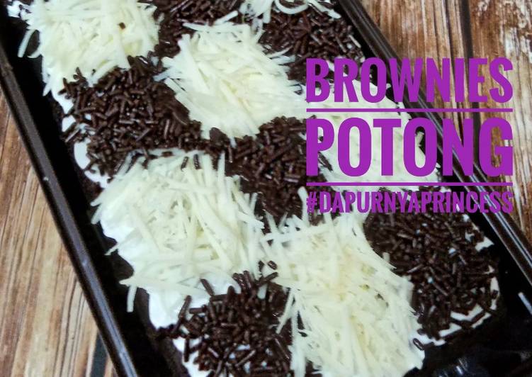 resep makanan Brownies potong