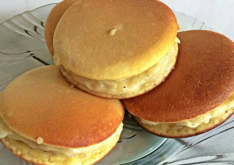 resep lengkap untuk Dorarian (Dorayaki Durian)