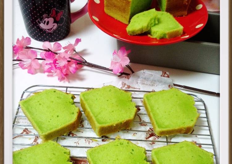 resep lengkap untuk Pandan butter cake