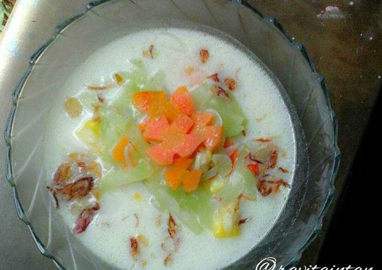 resep masakan Sayur lodeh labu siam (bumbu iris)