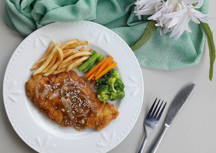 resep Chicken Katsu Saus Steak