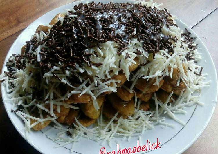 cara membuat Pisang goreng keju coklat 