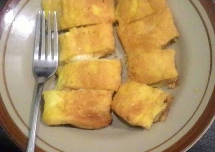 cara membuat Roti goreng isi pisang keju