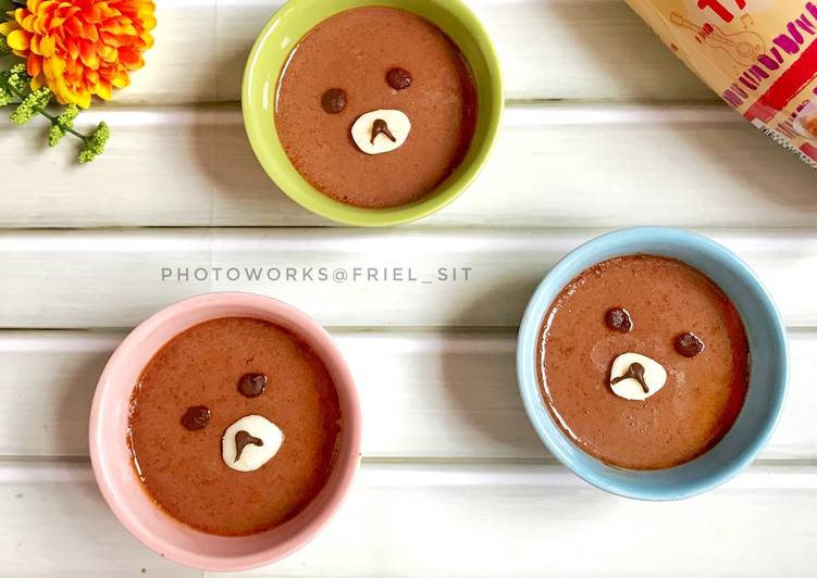 gambar untuk cara membuat Teh tarik-silky pudding