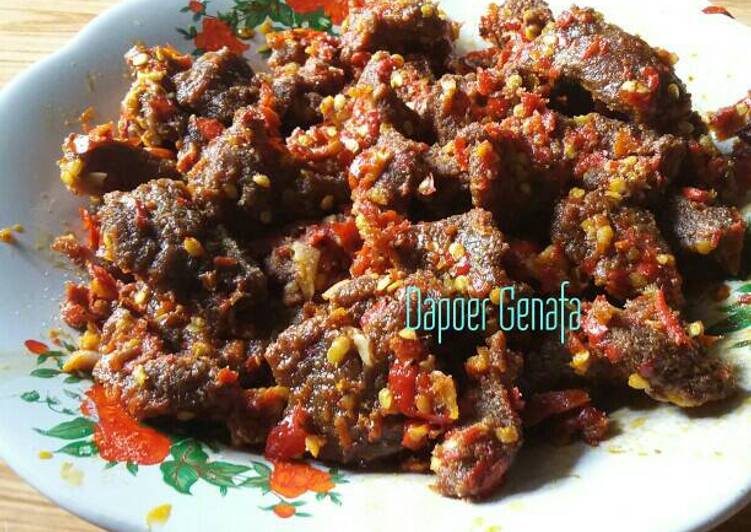 gambar untuk cara membuat Dendeng sapi balado super simple