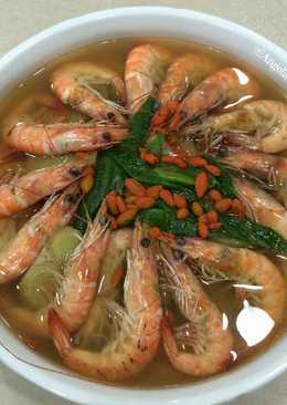 Udang rebus + goji berry