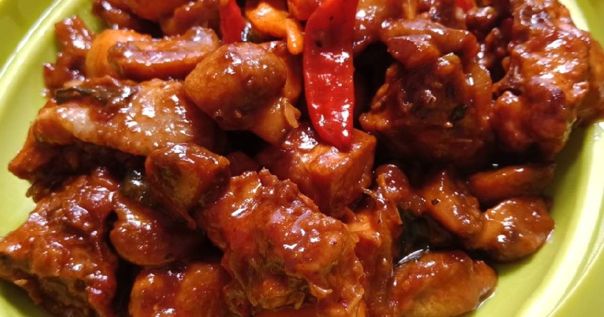  Resep Ayam kecap jamur  kancing oleh Ajeng Putri Utari 