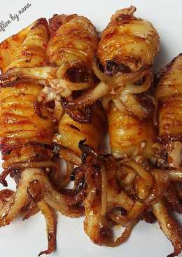 Cumi bakar pedas manis (cumi bakar teflon)