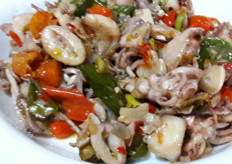 Resep Cumi asin pete tumis mercon - Achie Razak