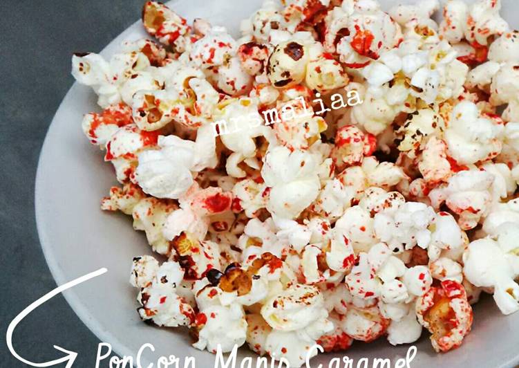 cara membuat PopCorn Manis Caramel (Pemula)