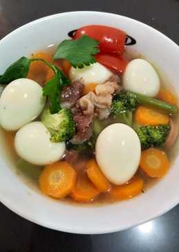 Sop daging telur puyuh DEBM